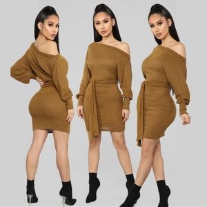 Cuddle with me Mustard Sweater Dress (M)